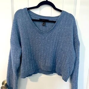 Cute blue sweater!